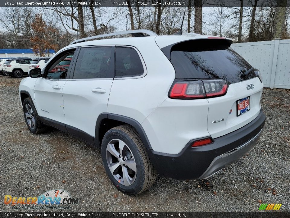 2021 Jeep Cherokee Limited 4x4 Bright White / Black Photo #6