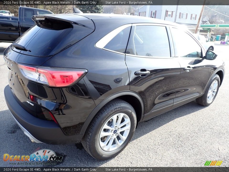 2020 Ford Escape SE 4WD Agate Black Metallic / Dark Earth Gray Photo #6