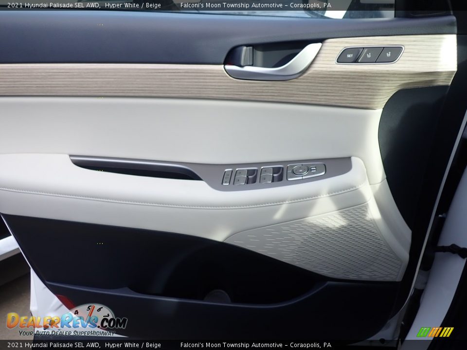 2021 Hyundai Palisade SEL AWD Hyper White / Beige Photo #14