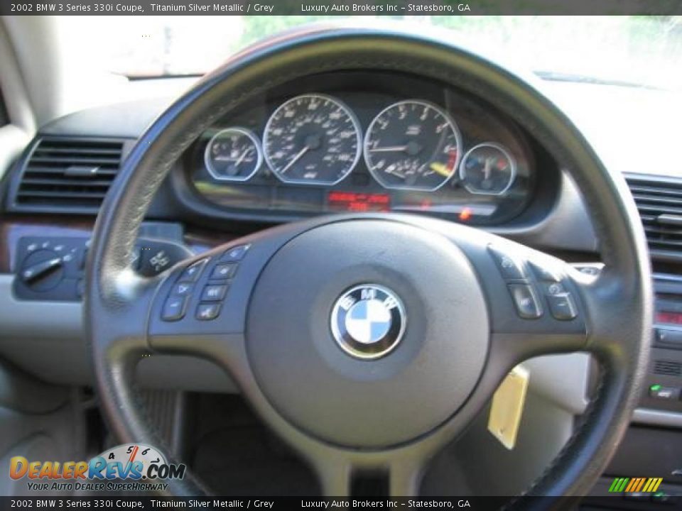 2002 BMW 3 Series 330i Coupe Titanium Silver Metallic / Grey Photo #14