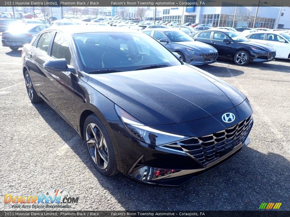 2021 Hyundai Elantra Limited Phantom Black / Black Photo #3