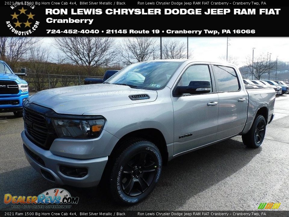 2021 Ram 1500 Big Horn Crew Cab 4x4 Billet Silver Metallic / Black Photo #1