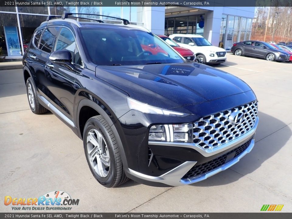 2021 Hyundai Santa Fe SEL AWD Twilight Black / Black Photo #3