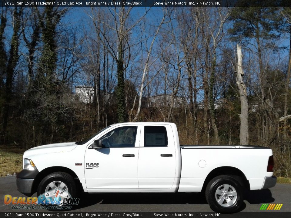 2021 Ram 1500 Tradesman Quad Cab 4x4 Bright White / Diesel Gray/Black Photo #1