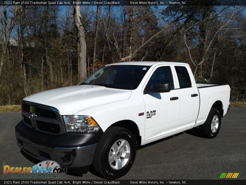 2021 Ram 1500 Tradesman Quad Cab 4x4 Bright White / Diesel Gray/Black Photo #2