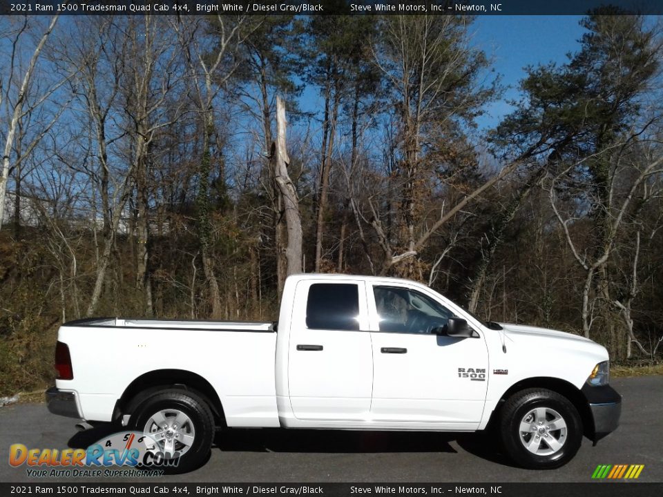 2021 Ram 1500 Tradesman Quad Cab 4x4 Bright White / Diesel Gray/Black Photo #5