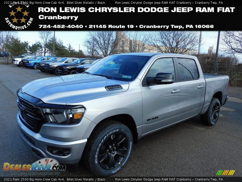 2021 Ram 1500 Big Horn Crew Cab 4x4 Billet Silver Metallic / Black Photo #1