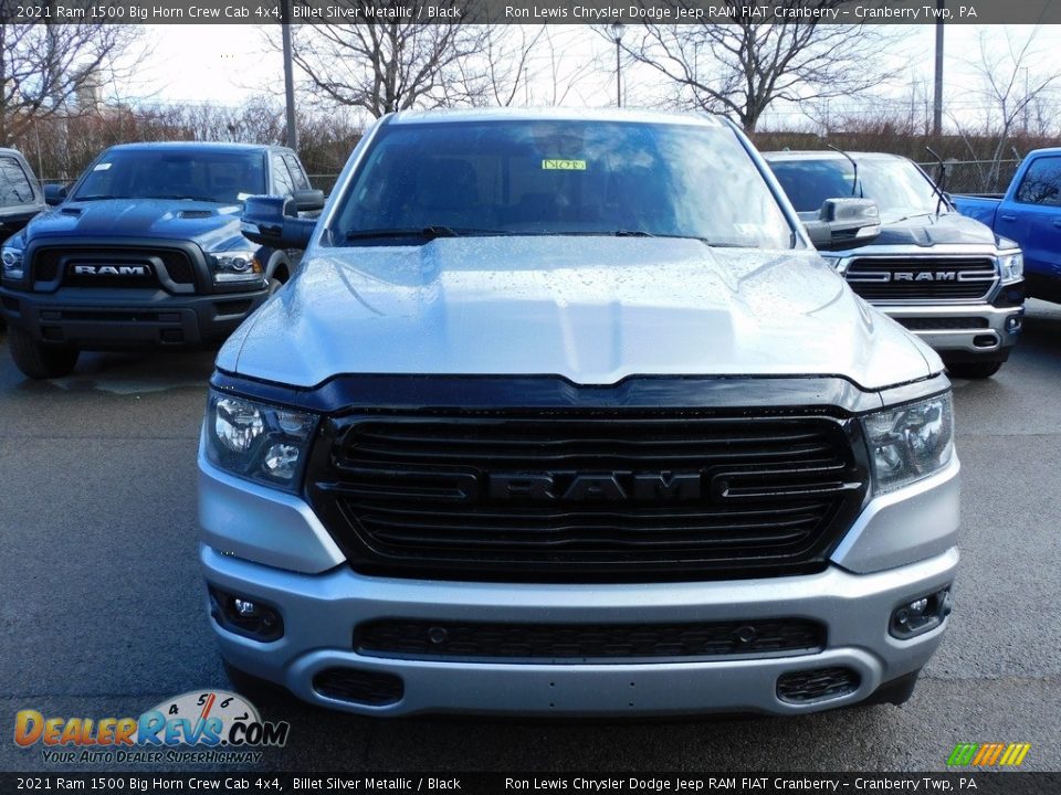 2021 Ram 1500 Big Horn Crew Cab 4x4 Billet Silver Metallic / Black Photo #2