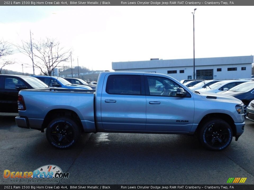 2021 Ram 1500 Big Horn Crew Cab 4x4 Billet Silver Metallic / Black Photo #4