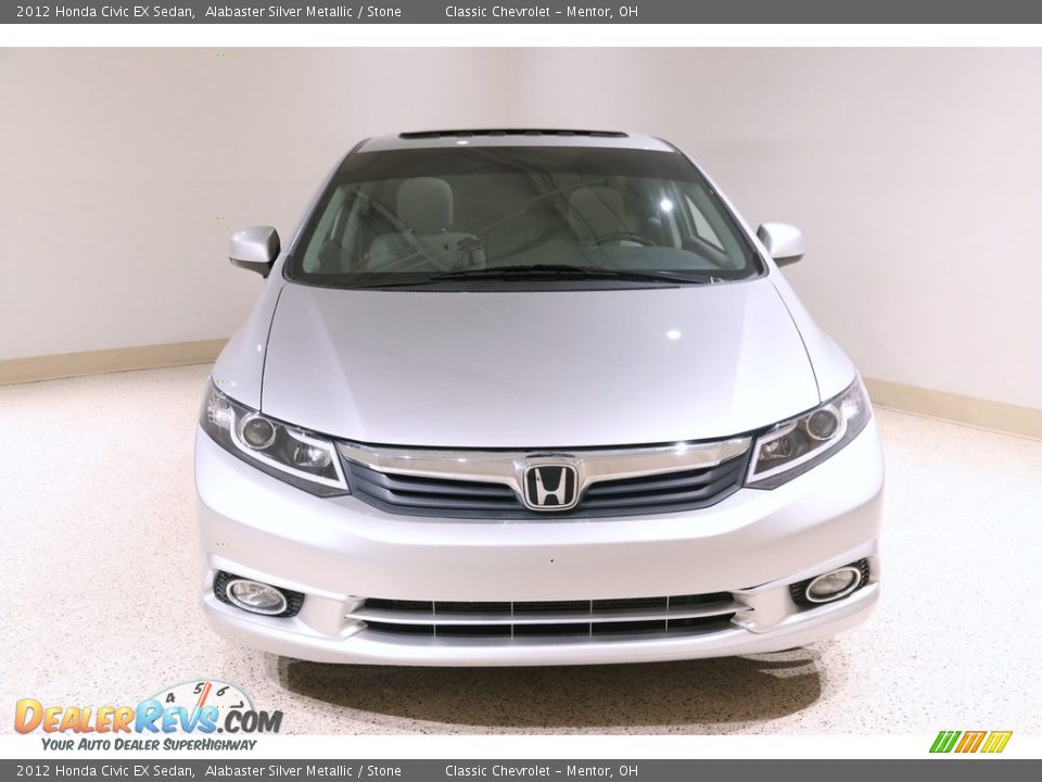 2012 Honda Civic EX Sedan Alabaster Silver Metallic / Stone Photo #2