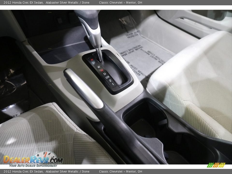 2012 Honda Civic EX Sedan Alabaster Silver Metallic / Stone Photo #11