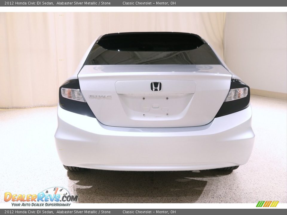 2012 Honda Civic EX Sedan Alabaster Silver Metallic / Stone Photo #15