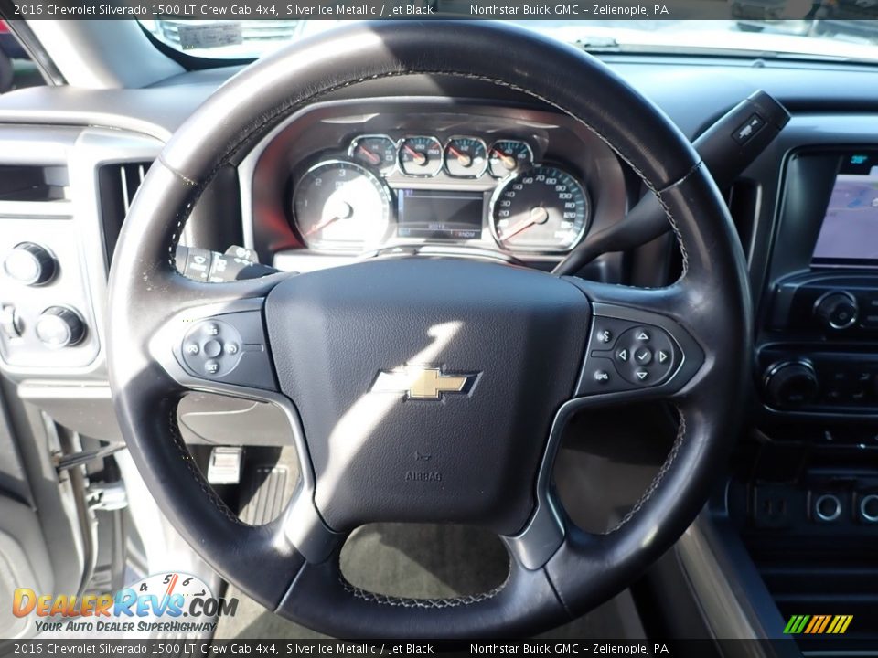 2016 Chevrolet Silverado 1500 LT Crew Cab 4x4 Silver Ice Metallic / Jet Black Photo #20