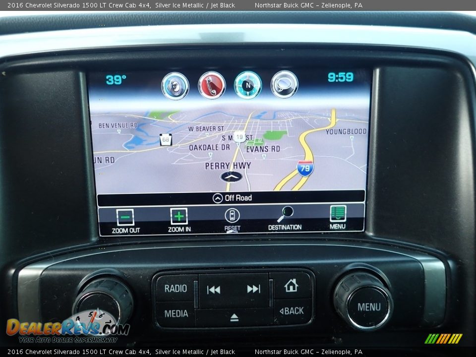 2016 Chevrolet Silverado 1500 LT Crew Cab 4x4 Silver Ice Metallic / Jet Black Photo #22