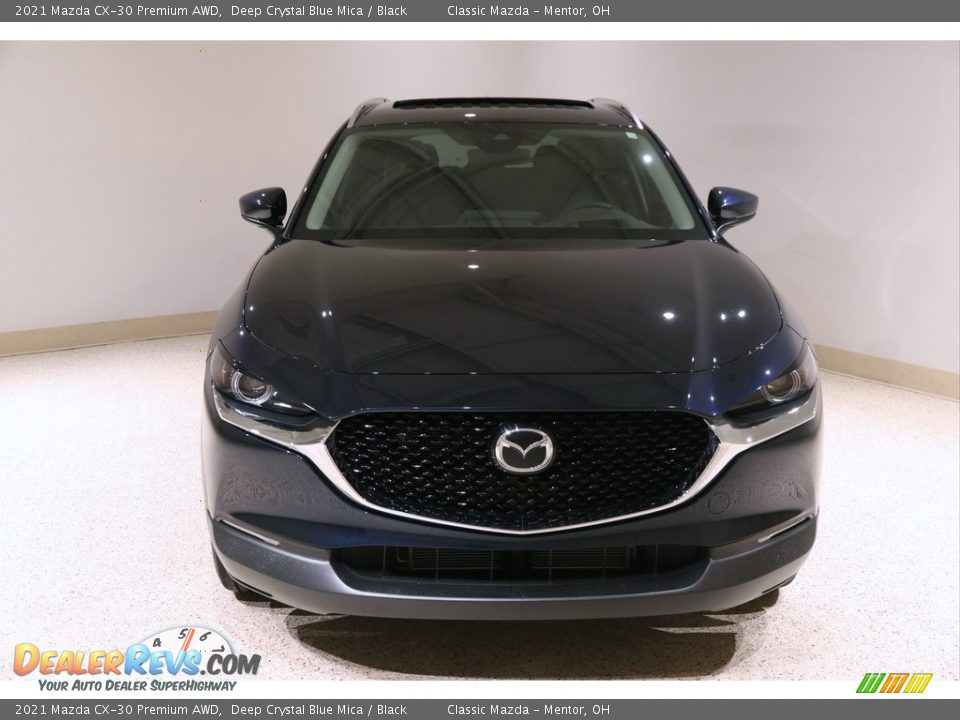 2021 Mazda CX-30 Premium AWD Deep Crystal Blue Mica / Black Photo #2
