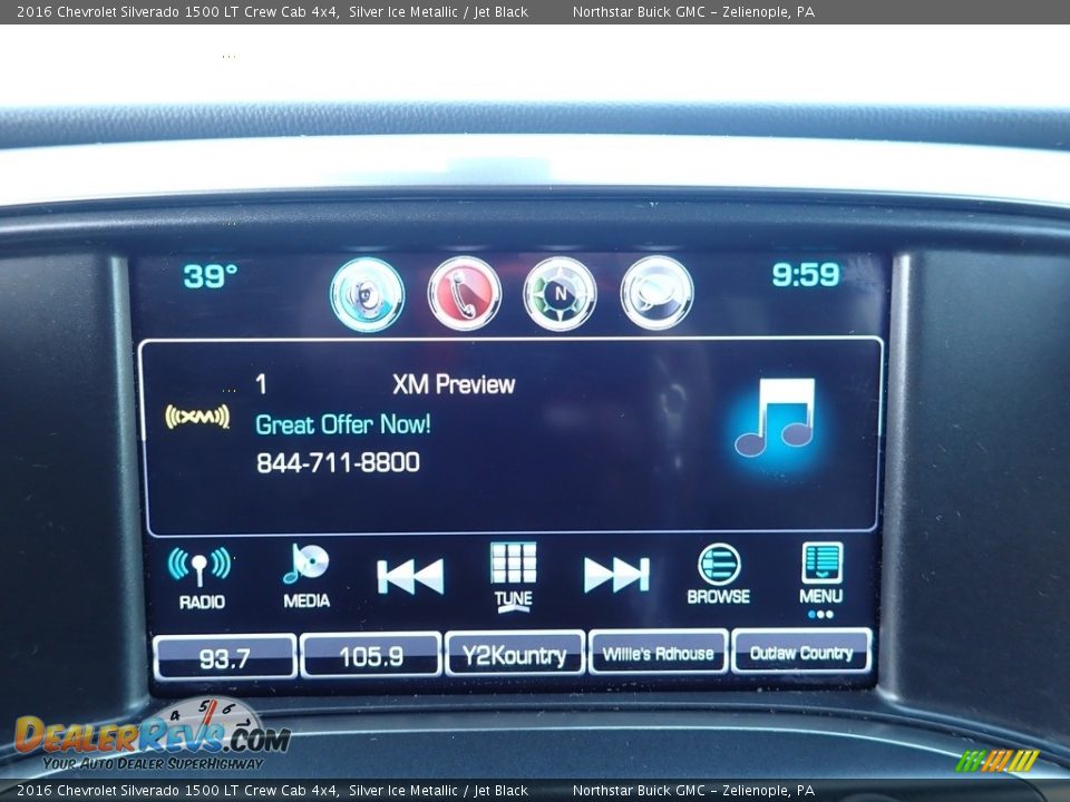 2016 Chevrolet Silverado 1500 LT Crew Cab 4x4 Silver Ice Metallic / Jet Black Photo #24