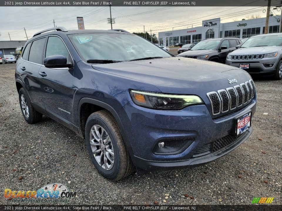 2021 Jeep Cherokee Latitude Lux 4x4 Slate Blue Pearl / Black Photo #1