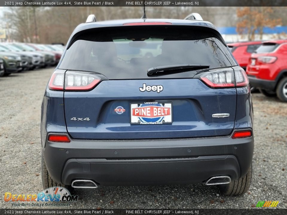 2021 Jeep Cherokee Latitude Lux 4x4 Slate Blue Pearl / Black Photo #7