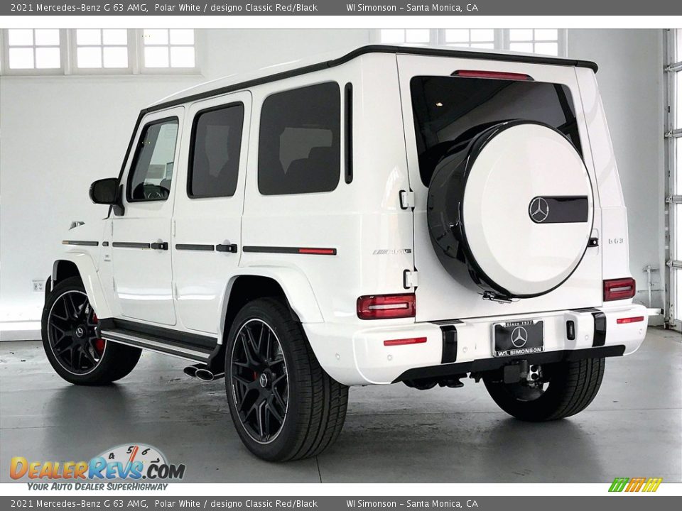 2021 Mercedes-Benz G 63 AMG Polar White / designo Classic Red/Black Photo #2