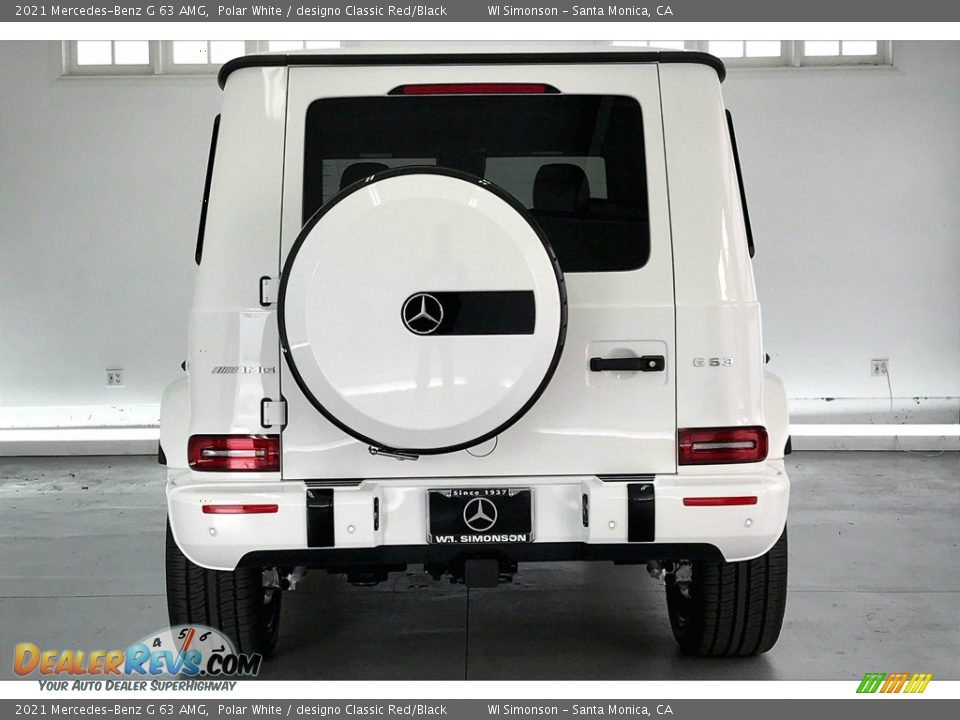 2021 Mercedes-Benz G 63 AMG Polar White / designo Classic Red/Black Photo #3