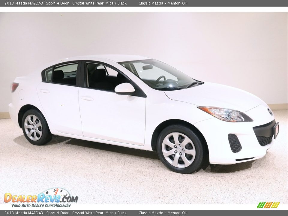 2013 Mazda MAZDA3 i Sport 4 Door Crystal White Pearl Mica / Black Photo #1