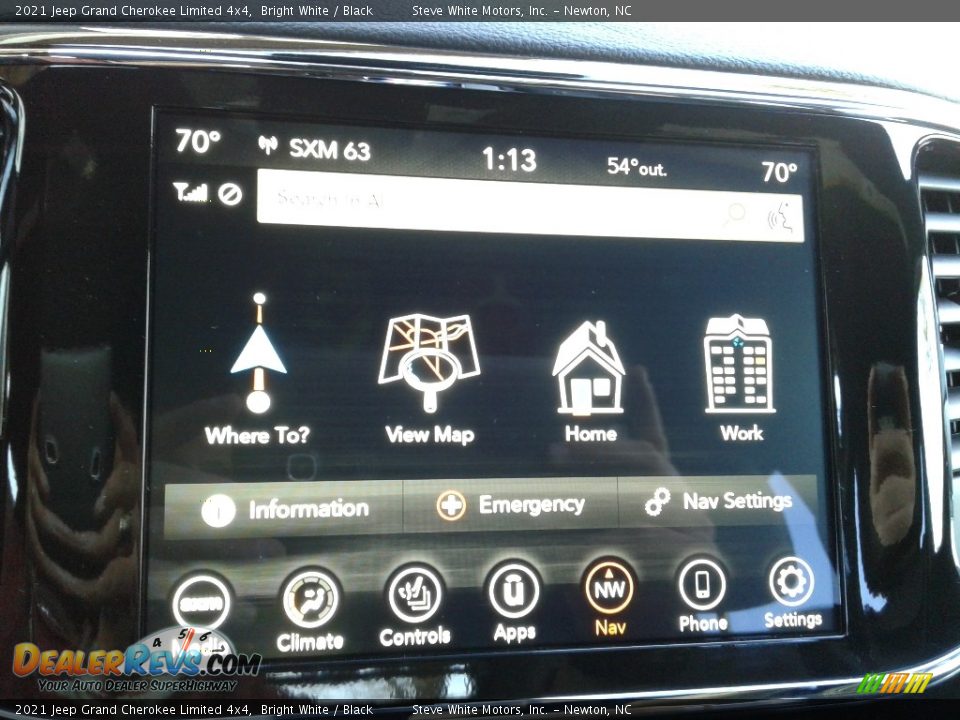 2021 Jeep Grand Cherokee Limited 4x4 Bright White / Black Photo #23