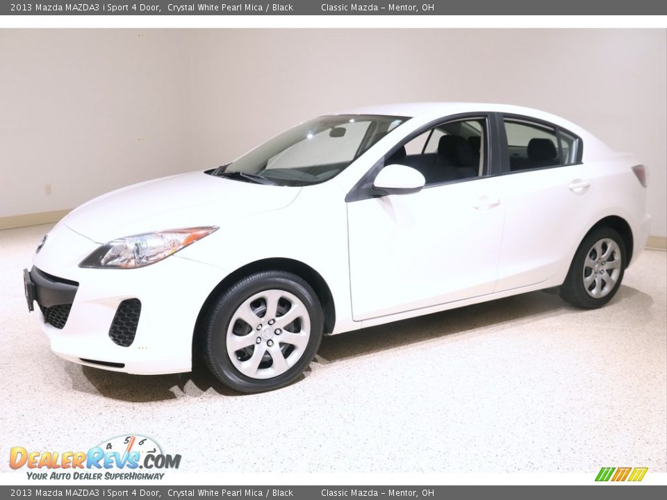2013 Mazda MAZDA3 i Sport 4 Door Crystal White Pearl Mica / Black Photo #3