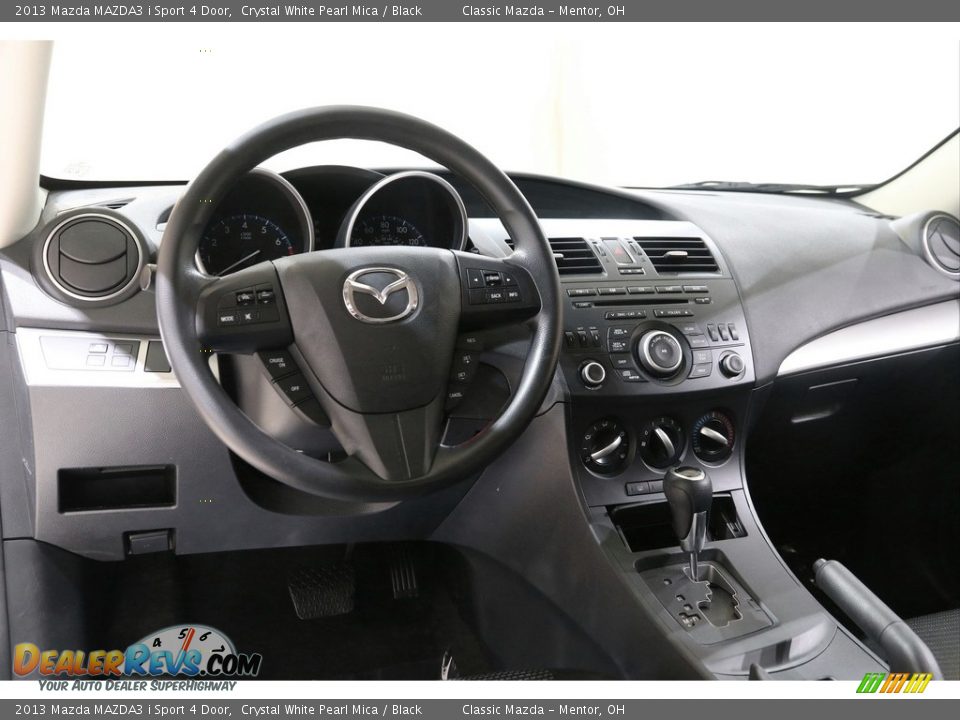 2013 Mazda MAZDA3 i Sport 4 Door Crystal White Pearl Mica / Black Photo #6