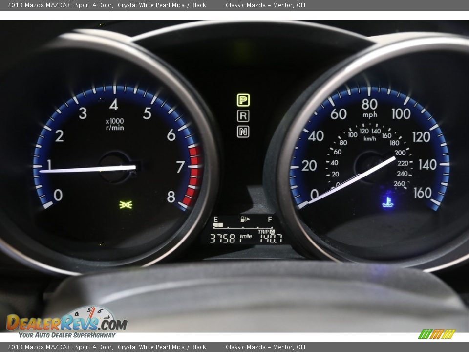 2013 Mazda MAZDA3 i Sport 4 Door Crystal White Pearl Mica / Black Photo #8