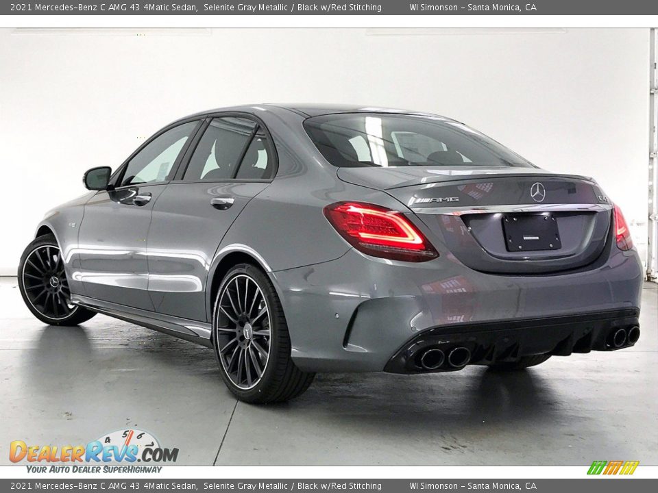 2021 Mercedes-Benz C AMG 43 4Matic Sedan Selenite Gray Metallic / Black w/Red Stitching Photo #2