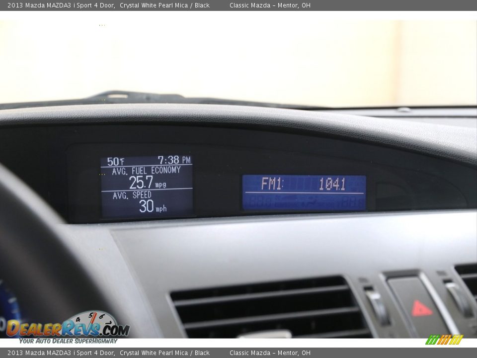 2013 Mazda MAZDA3 i Sport 4 Door Crystal White Pearl Mica / Black Photo #11