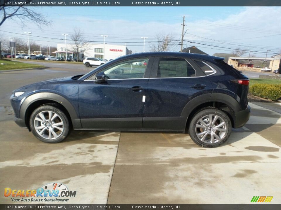 2021 Mazda CX-30 Preferred AWD Deep Crystal Blue Mica / Black Photo #1