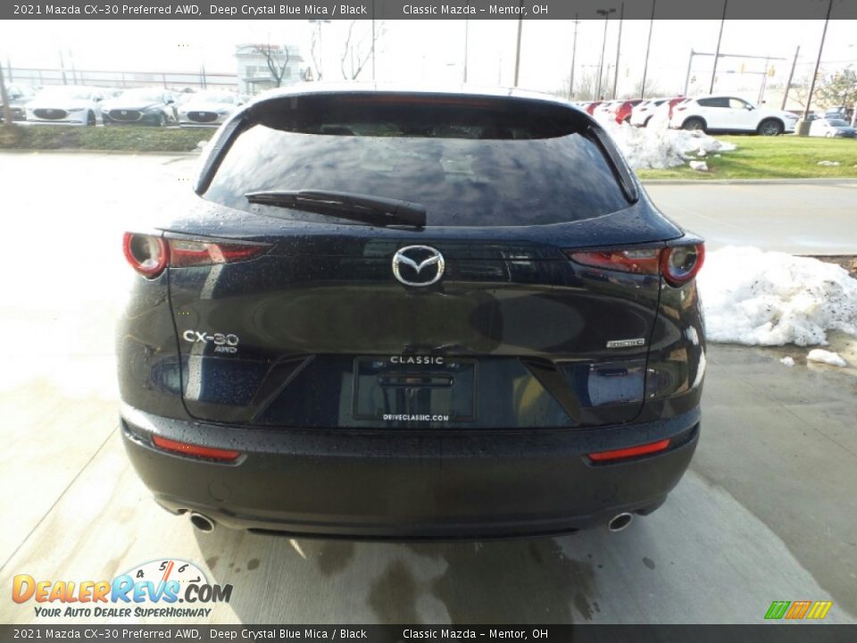 2021 Mazda CX-30 Preferred AWD Deep Crystal Blue Mica / Black Photo #2