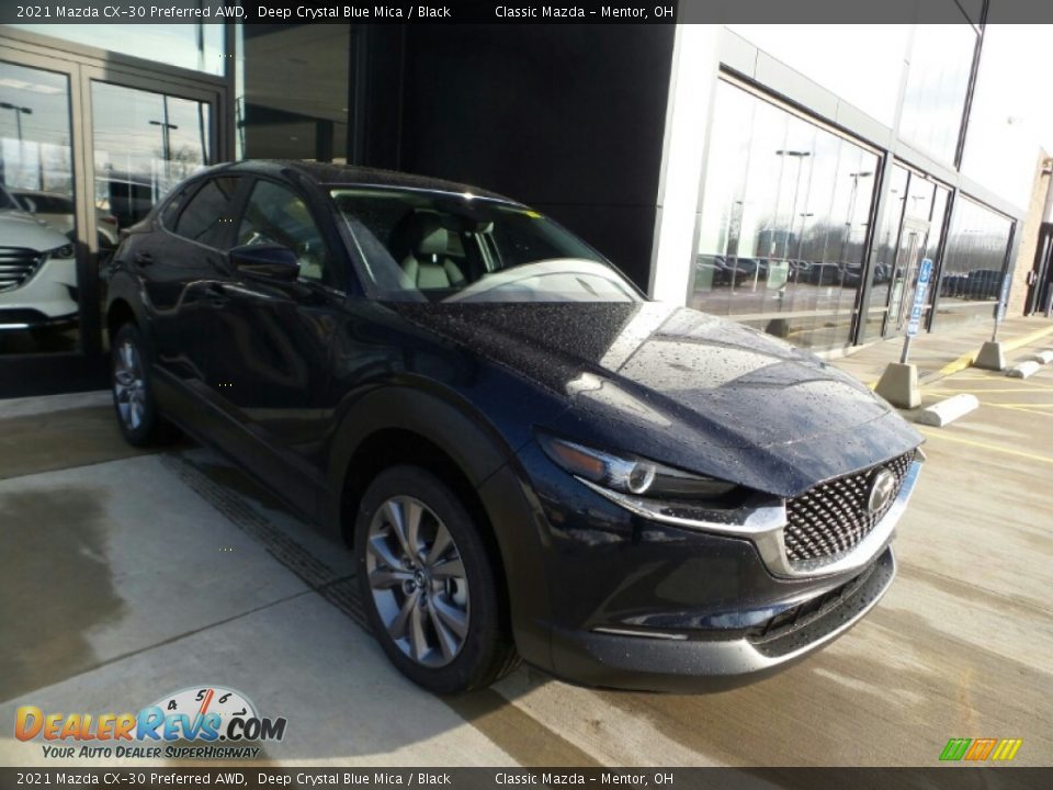 2021 Mazda CX-30 Preferred AWD Deep Crystal Blue Mica / Black Photo #5