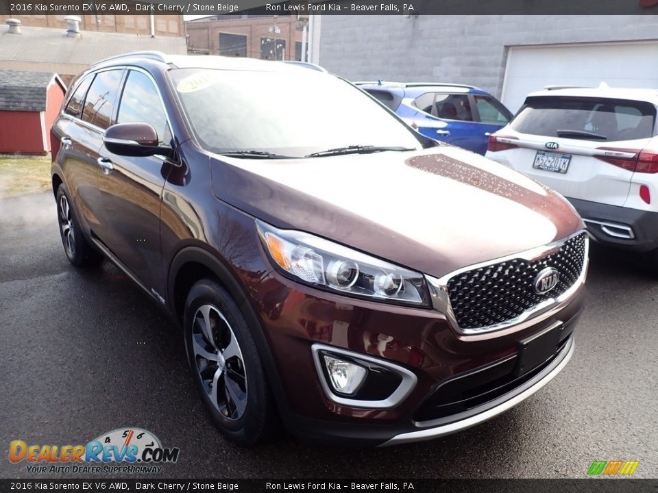 2016 Kia Sorento EX V6 AWD Dark Cherry / Stone Beige Photo #3