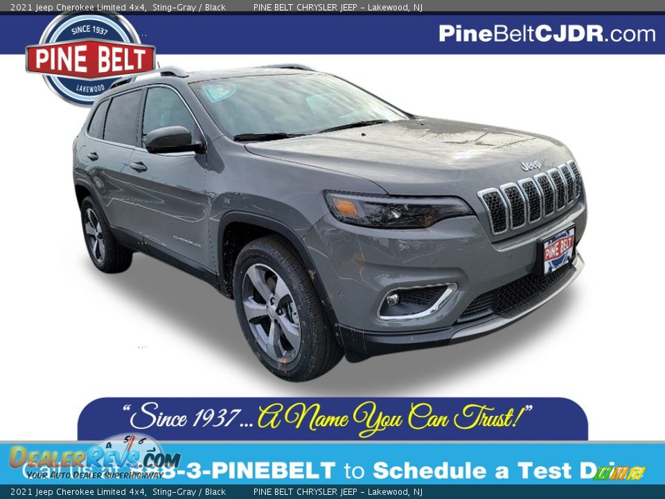 2021 Jeep Cherokee Limited 4x4 Sting-Gray / Black Photo #1