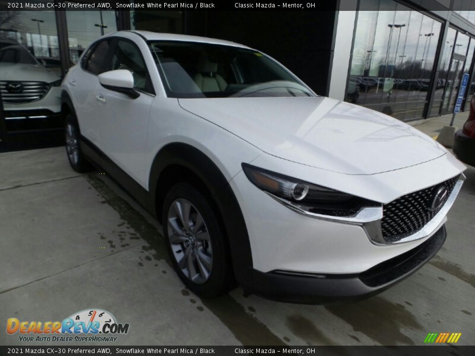 2021 Mazda CX-30 Preferred AWD Snowflake White Pearl Mica / Black Photo #1