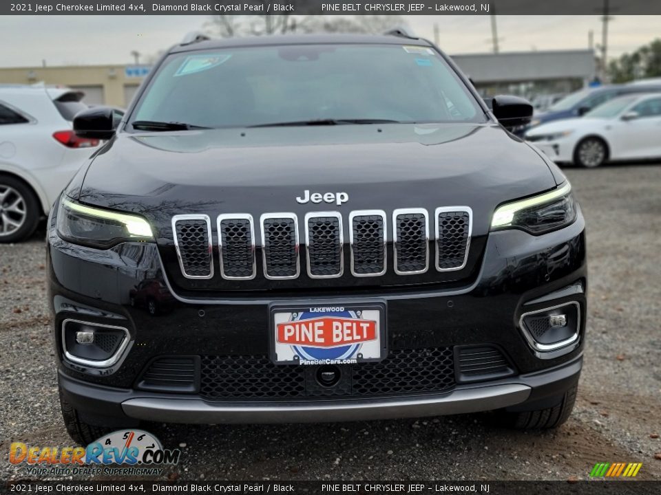 2021 Jeep Cherokee Limited 4x4 Diamond Black Crystal Pearl / Black Photo #3