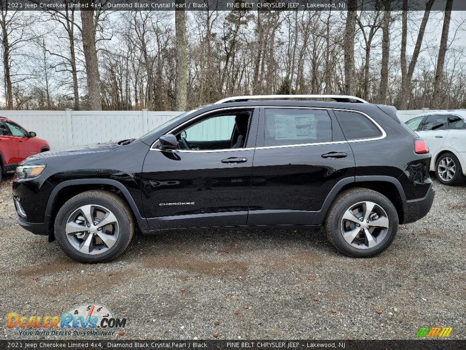 2021 Jeep Cherokee Limited 4x4 Diamond Black Crystal Pearl / Black Photo #4