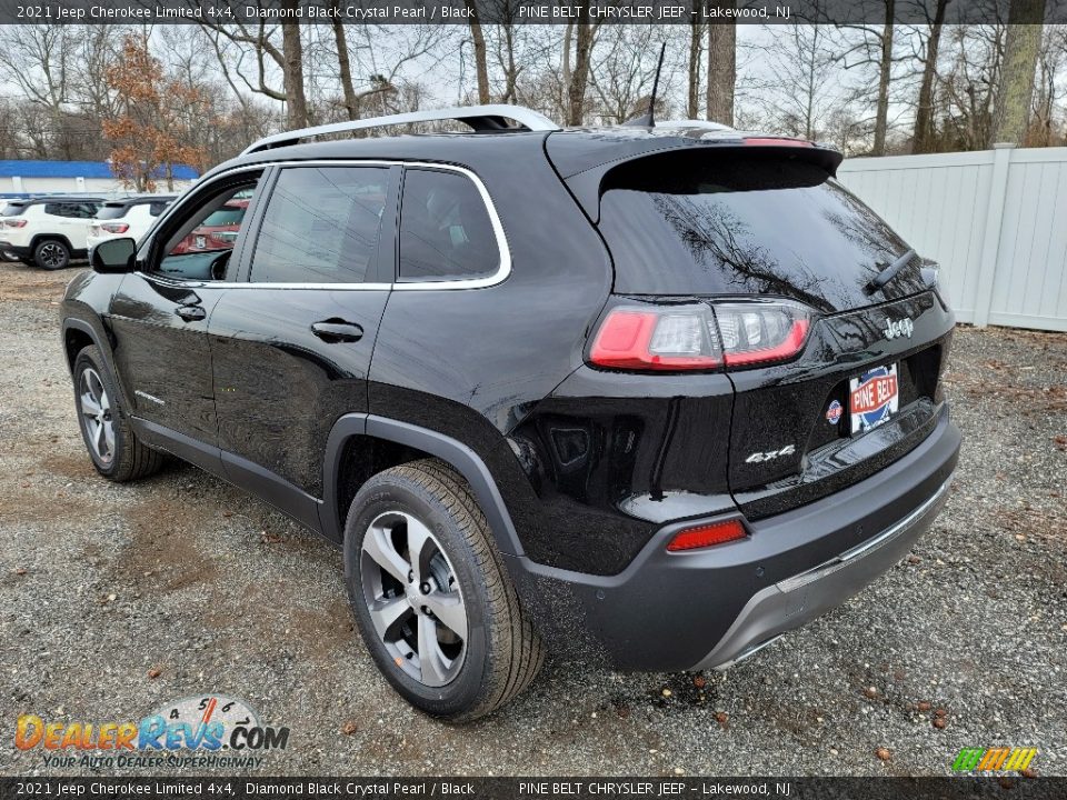 2021 Jeep Cherokee Limited 4x4 Diamond Black Crystal Pearl / Black Photo #6