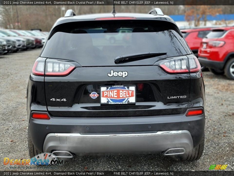 2021 Jeep Cherokee Limited 4x4 Diamond Black Crystal Pearl / Black Photo #7