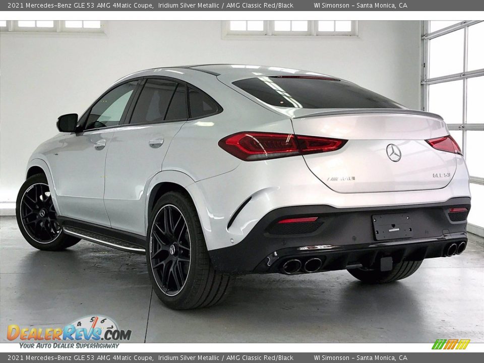 2021 Mercedes-Benz GLE 53 AMG 4Matic Coupe Iridium Silver Metallic / AMG Classic Red/Black Photo #2