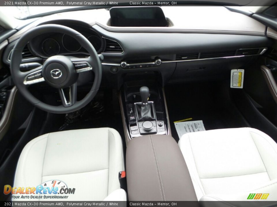 2021 Mazda CX-30 Premium AWD Polymetal Gray Metallic / White Photo #3