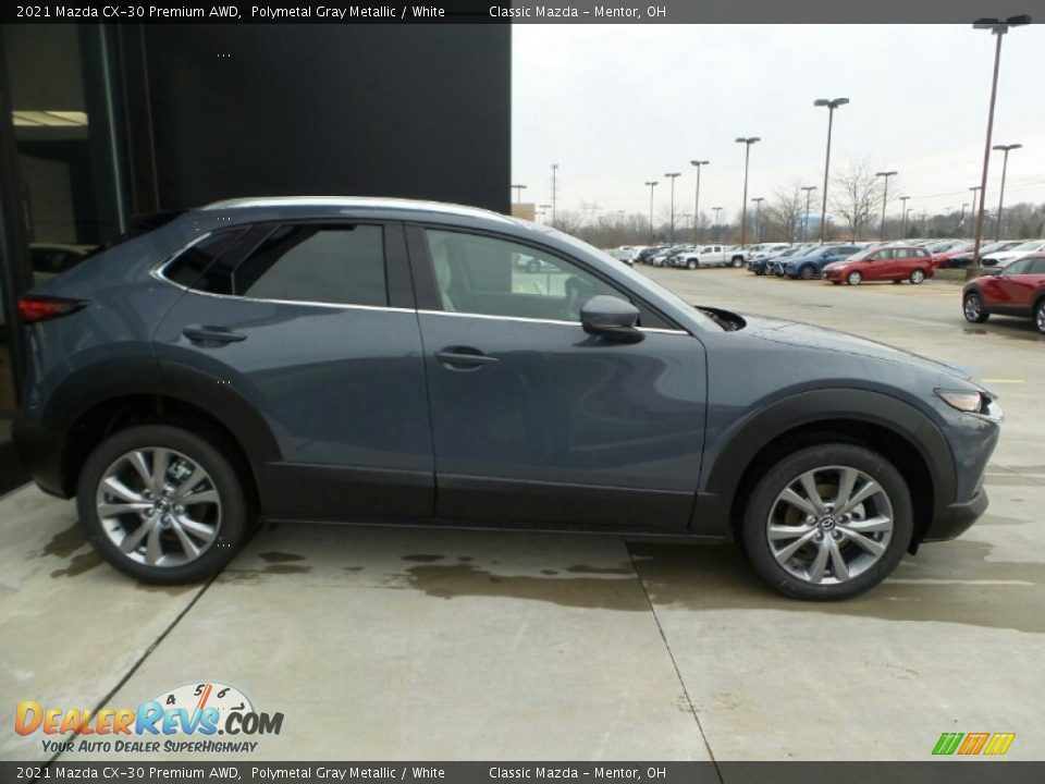 2021 Mazda CX-30 Premium AWD Polymetal Gray Metallic / White Photo #6