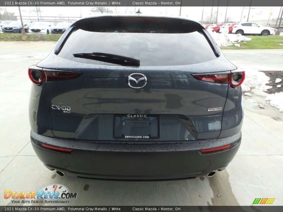 2021 Mazda CX-30 Premium AWD Polymetal Gray Metallic / White Photo #9