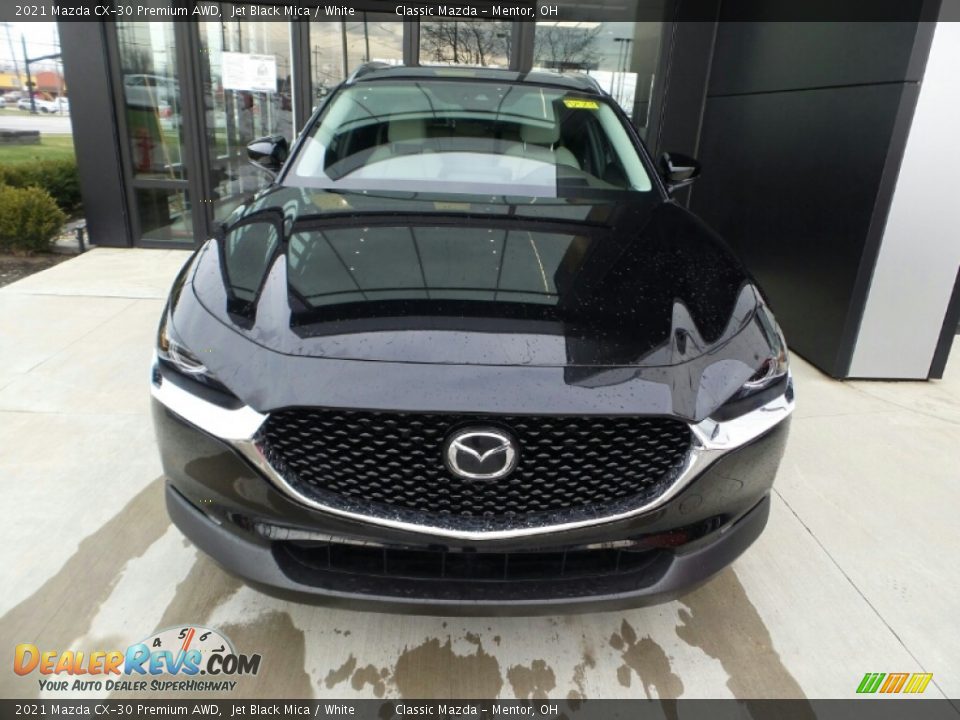 2021 Mazda CX-30 Premium AWD Jet Black Mica / White Photo #2