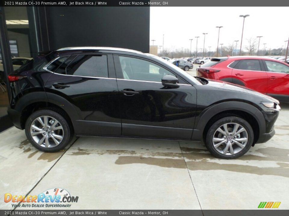 2021 Mazda CX-30 Premium AWD Jet Black Mica / White Photo #3