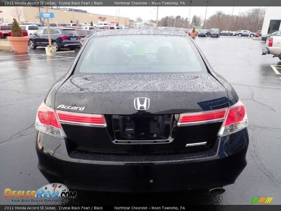 2011 Honda Accord SE Sedan Crystal Black Pearl / Black Photo #6