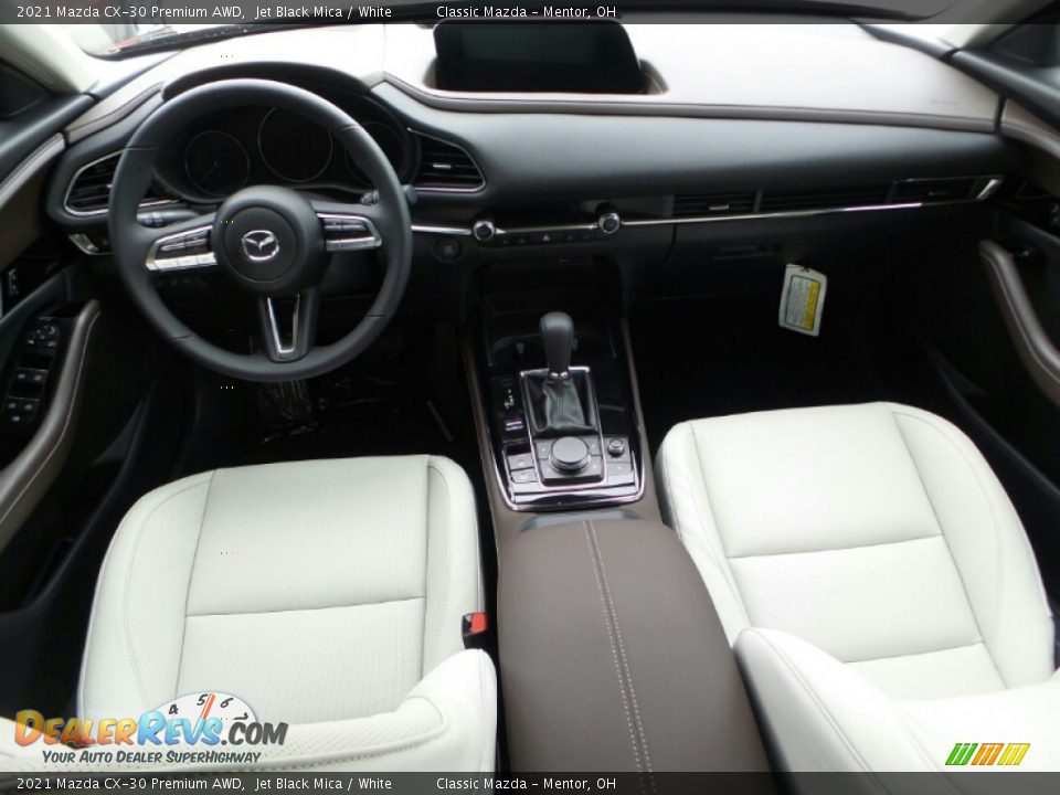2021 Mazda CX-30 Premium AWD Jet Black Mica / White Photo #5
