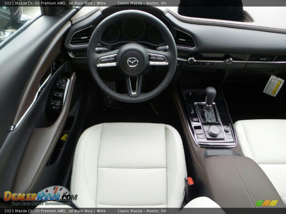 2021 Mazda CX-30 Premium AWD Jet Black Mica / White Photo #6